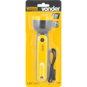 Lanterna Recarregável Vonder 80-100 Lumens Bateria De Lítio Lrv100L