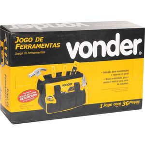 Jogo De Ferramentas Vonder C/36 Peças Com Bolsa 31X18X22Cm