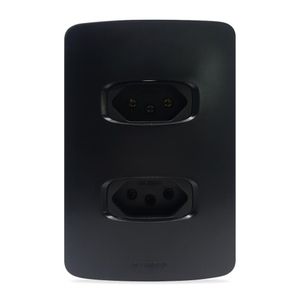 Tomada4X2 Alumbra Gracia Maxx Dupla 10A Black