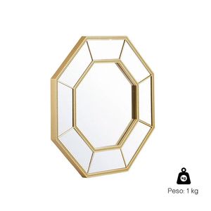 Espelho Conthey Octogonal Huit Dourado 40X40X2 Cm