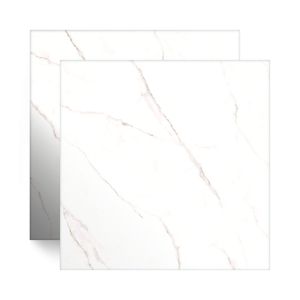 Piso Cerâmico Super Prime Marmorizado Retificado Polido Verona Branco Tipo A 75X75CM - Cerbras
