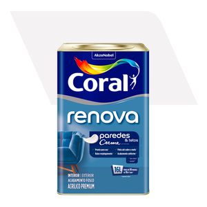 Tinta Acrílica Premium Fosco Renova Paredes Branco Neve 16L - Coral
