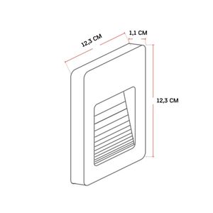 Balizador em LED Elegance 4x4 2W 6500k Bivolt Branco - Avant