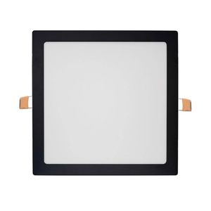 Painel LED de Embutir Quadrado Pop Preto com Luz Branca 18W 6500K - BR6500K - Avant