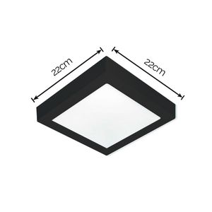 Painel LED de Sobrepor Quadrado Pop Preto com Luz Branca 18W 6500K - BR6500K - Avant