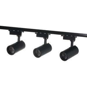 Kit Trilho com 3 Spots em LED Authentic Luz Amarela Preto 12W 3000K Bivolt - Avant