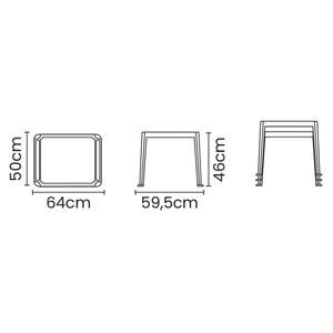 Mesa Infantil em Polipropileno Dona Chica Azul 46X59,5X64CM- 92320070 - Tramontina