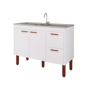 Balcao Cozinha Mgm Slim 1.14Mt Branco