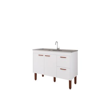 Balcao Cozinha Mgm Slim 1.14Mt Branco