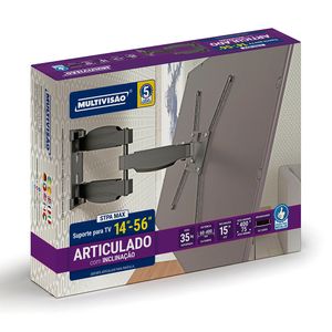 Suporte P/Tv Multivisao Articulado  De 14” A 56” Stpamax Preto