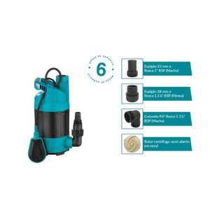 Bomba submersível Lepono 0,5HP Mon 220V