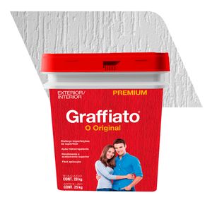 Textura Acrílica Premium Rústica Graffiato Branco Neve 28KG - Hydronorth
