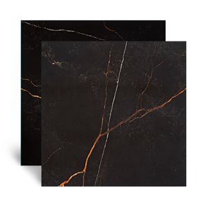 Piso Cerâmico Marmorizado Retificado Vizcaya Preto Tipo A 80X80CM - 201520 - Pointer