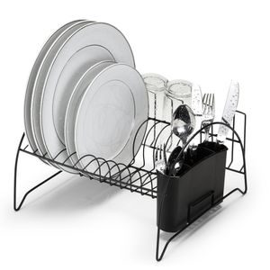 Escorredor De Pratos Fan Black Com Porta Copos - Arthi