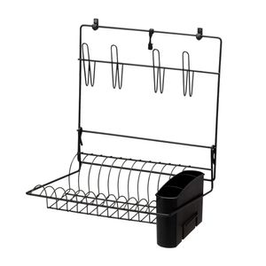 Escorredor De Parede Com Porta Talher Cook Home Preto 32Cm - Arthi