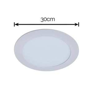 Painel LED de Embutir Redondo Slim Branco 24W 6500K - Bronzearte
