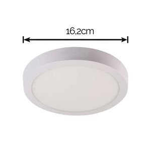 Painel Led de Sobrepor Redondo Lys Branco 12W 6500K - Taschibra