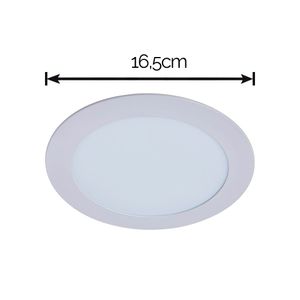 Painel Led de Embutir Redondo Lys Amarelo 12W 3000K - Taschibra