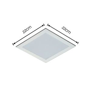 Painel Led de Embutir Quadrado Lys Branco 18W 6500K - Taschibra