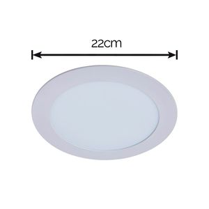Painel Led de Embutir Redondo Lys Branco 18W 6500K - Taschibra