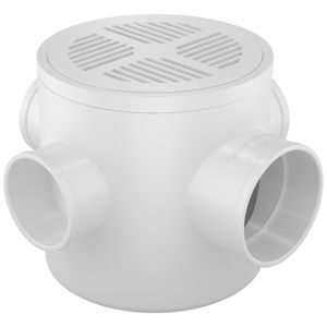 Caixa Sifonada Fortlev 100X100X50mm Redonda Branco