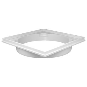 Porta Grelha Fortlev 100mm Quadrada Branco