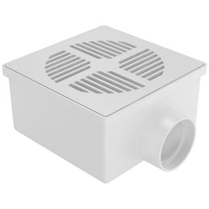 Ralo Sifonado Fortlev 100X52X40mm Quadrada Branco