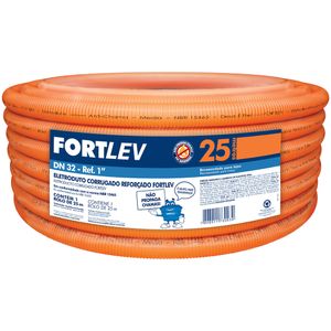 Eletroduto Corrugado Fortlev Reforçado 32mm x 25m