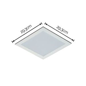 Painel LED de Embutir Quadrado Branco 24W 6000K - Fortec