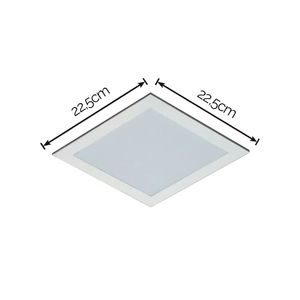 Painel LED de Embutir Quadrado Slim Branco 18W 6500K - Bronzearte