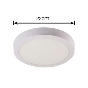 Painel Led de Sobrepor Redondo Lys Branco 18W 6500K - Taschibra