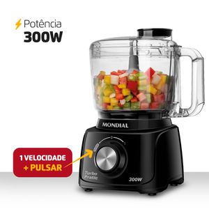 Mini Processador Mondial Turbo Pratic Preto 300W 220V MP-16-B