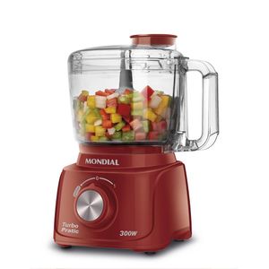 Mini Processador Mondial Turbo Pratic Vermelho 300W 220V MP-16-R