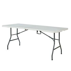 Mesa Retangular Dobrável Branca 180x74x74CM - Hasiera