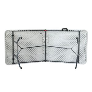 Mesa Retangular Dobrável Branca 180x74x74CM - Hasiera