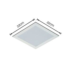 Painel LED de Embutir Pop Embutir Branco 18W Luz Branco 6500K Bivolt - 903011374 - Avant