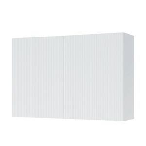 Armário Aéreo 2 Portas Caneladas Rainha Branco 120CM - Nesher
