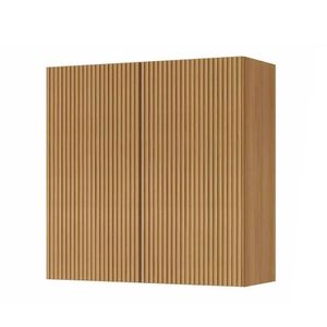 Armário Aéreo 2 Portas Caneladas Rainha Nature 80CM - Nesher