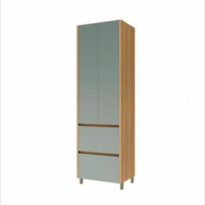 Paneleiro com 2 Portas e 2 Gavetas Rainha Nature/ Verde 70CM - Nesher