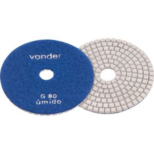 Disco De Lixa Diamantado Vonder Com Costado Em Pluma 4" Grão 80