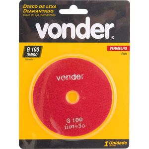 Disco De Lixa Diamantado Vonder Com Costado Em Pluma 4" Grão 100