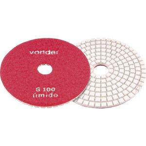 Disco De Lixa Diamantado Vonder Com Costado Em Pluma 4" Grão 100