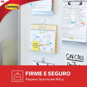 Gancho 3M Command com Adesivo Pequeno Branco