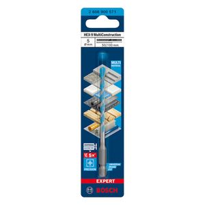 Broca Multimaterial HEX-9 Multiconstrucion Expert 5X50X100MM - 2608900571 - Bosch