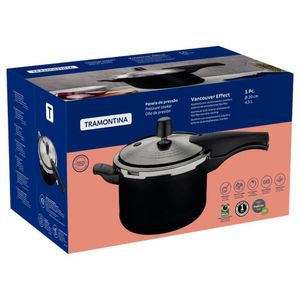 Panela De Pressão Vancouver Effect 20Cm Preta 4,5L - 20591420 - Tramontina
