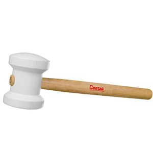 Martelo De Borracha Cortag Branco 80Mm