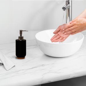 Dispenser para Sabão em Poliresina Preto - ECO3142 - Hasiera