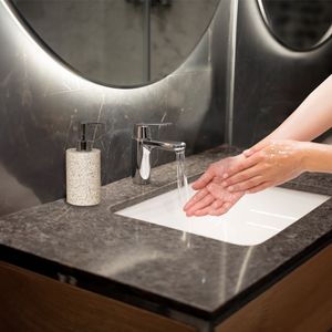 Dispenser para Sabão em Poliresina Branco - ECO3160 - Hasiera