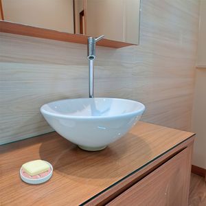 Porta Sabonete Bambu em Poliresina Branco - ECO3181 - Hasiera