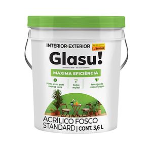 Tinta Acrílica Suvinil Fosco Standard Máxima Eficiência Glasurit Branco Neve 3,6L